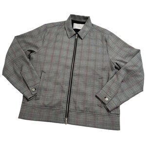 STAMPD Full Zip Check Pattern Jacket in Black